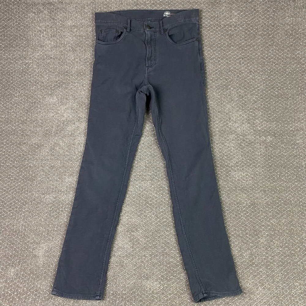 Faherty Pants Men's 30 x 30 Navy Blue Stretch Terry 5 Pocket Jeans MBC0021